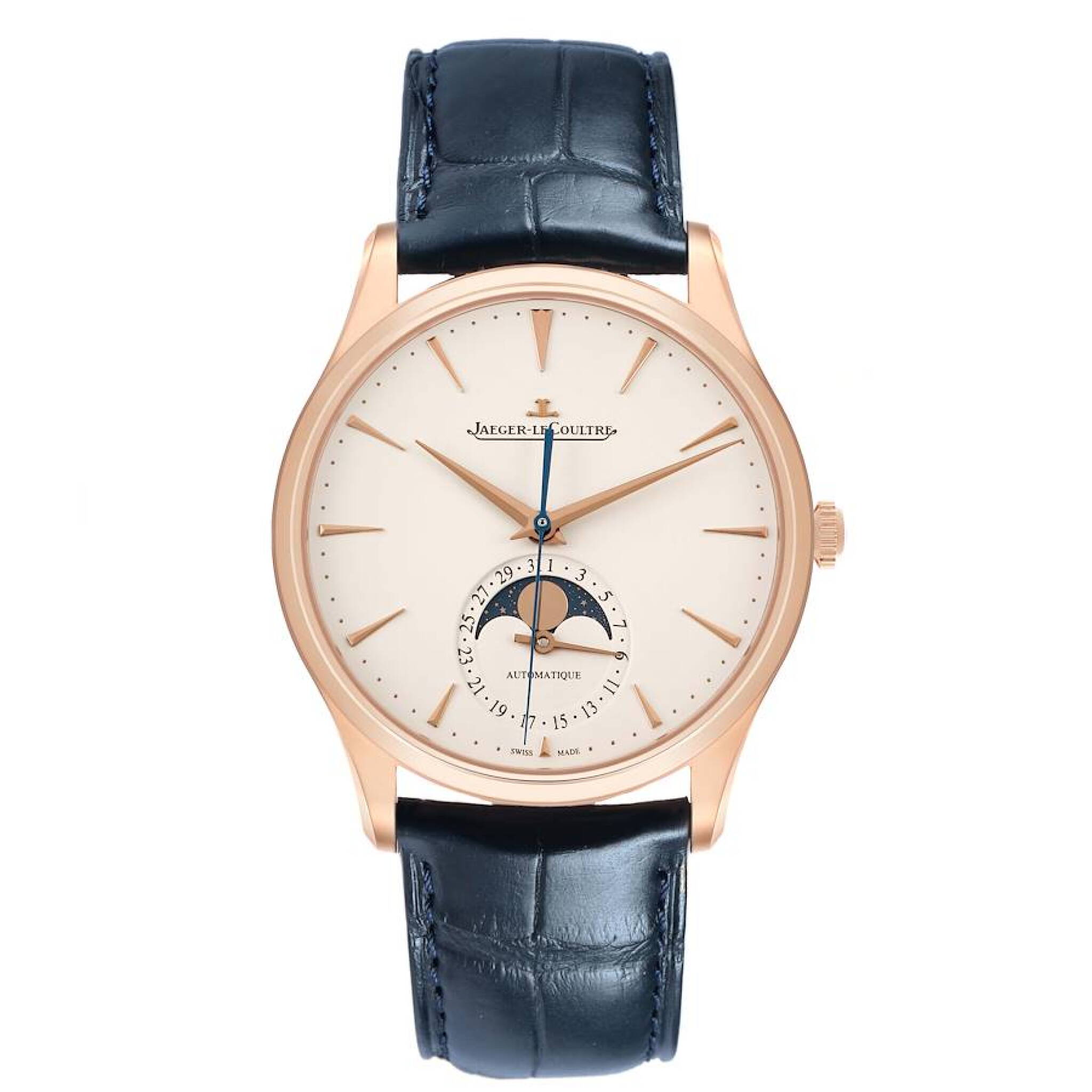 Master Ultra Thin (Reference Q1362510). A 39mm rose gold automatic wristwatch with date and moon phase. 2021 — view 1