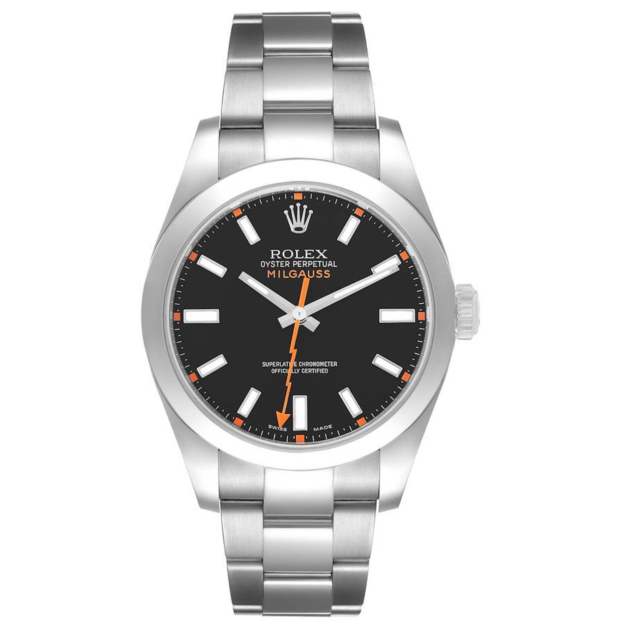 Milgauss (Reference 116400). A 40mm stainless steel automatic wristwatch. 2010 — view 1