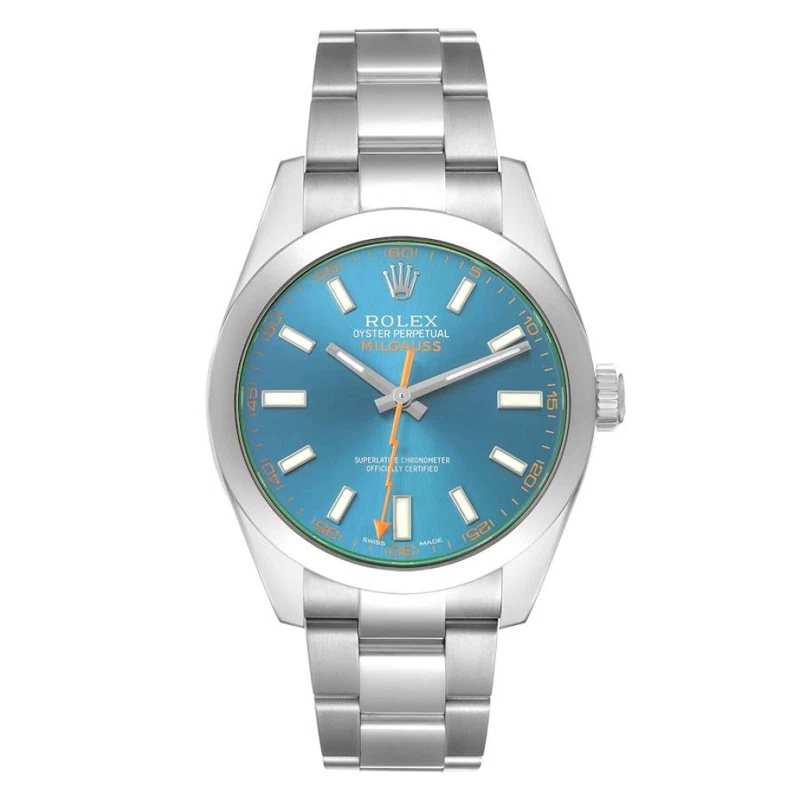 Milgauss 'Z-Blue' (Reference 116400GV). A 40mm stainless steel automatic wristwatch. 2018