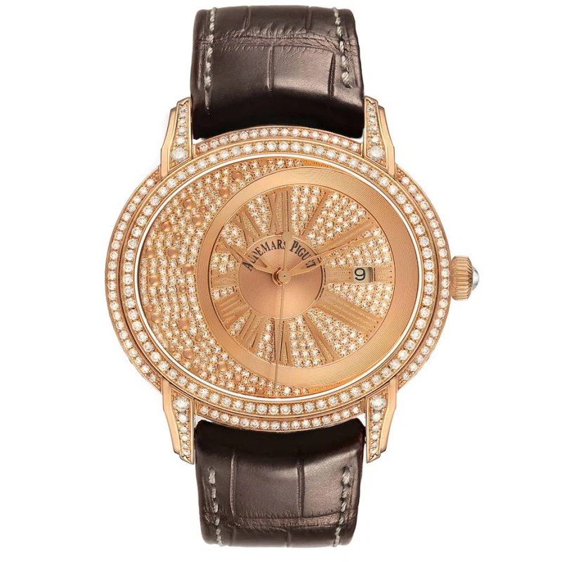 Millenary Morita Limited Edition (Reference 15330OR.ZZ.D102CR.01). A 39.5mm rose gold diamond-set automatic wristwatch with date.