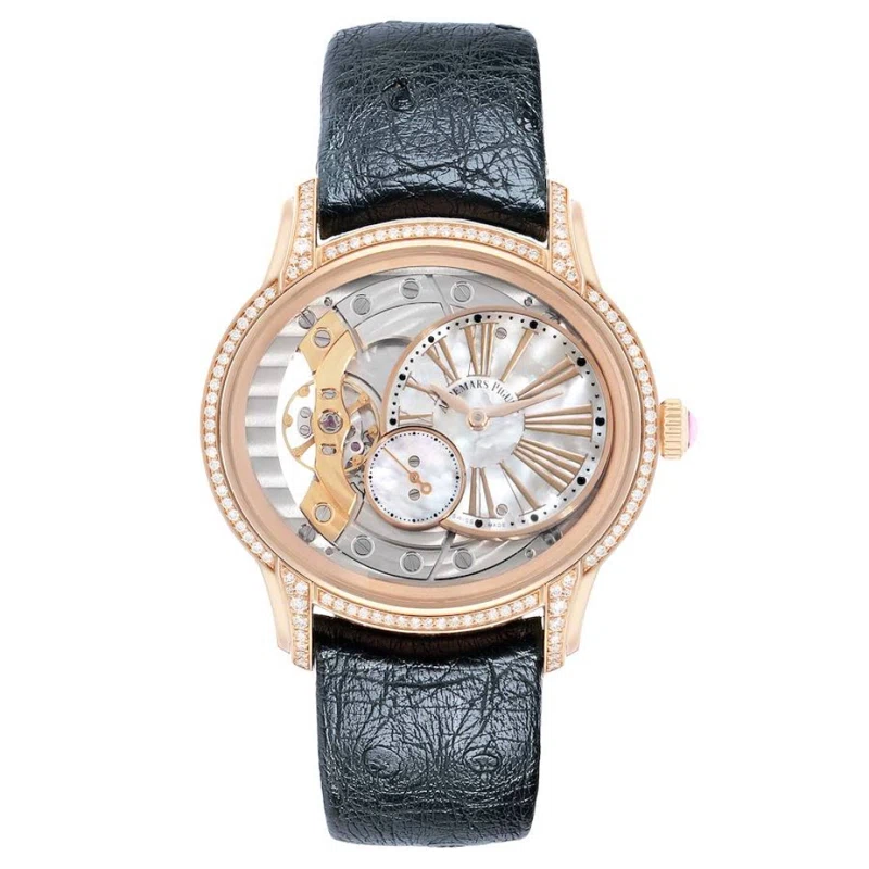 Millenary (Reference 77247OR). A 39.5mm rose gold diamond-set manual wind wristwatch.