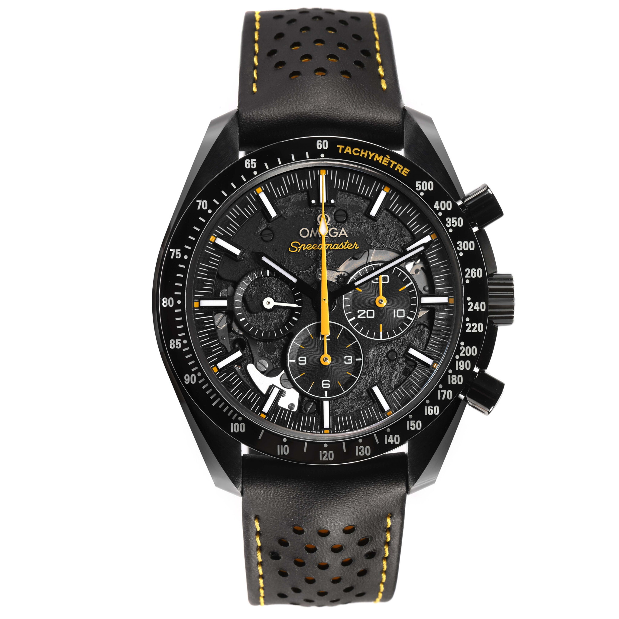 Speedmaster Dark Side of the Moon (Reference 311.92.44.30.01.001). A 44.25mm black ceramic manual wind wristwatch with chronograph. 2020 — view 1