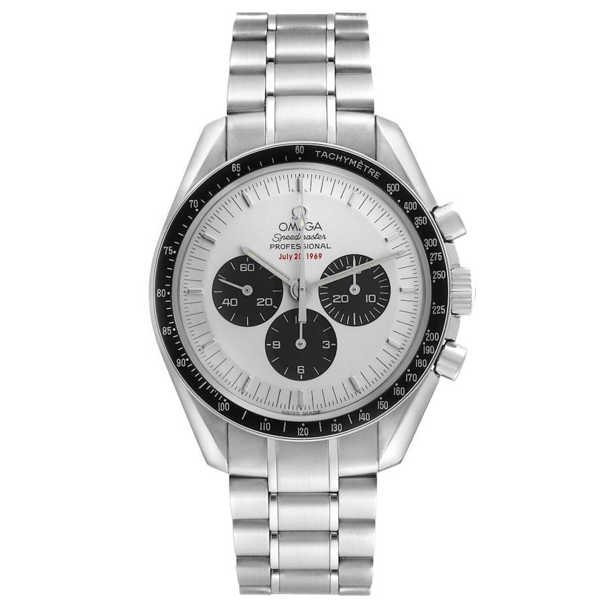 Speedmaster Moonwatch Apollo 11 35th Anniversary Limited Edition (Reference 3569.31.00). A 42mm stainless steel manual wind wristwatch with chronograph. — view 1