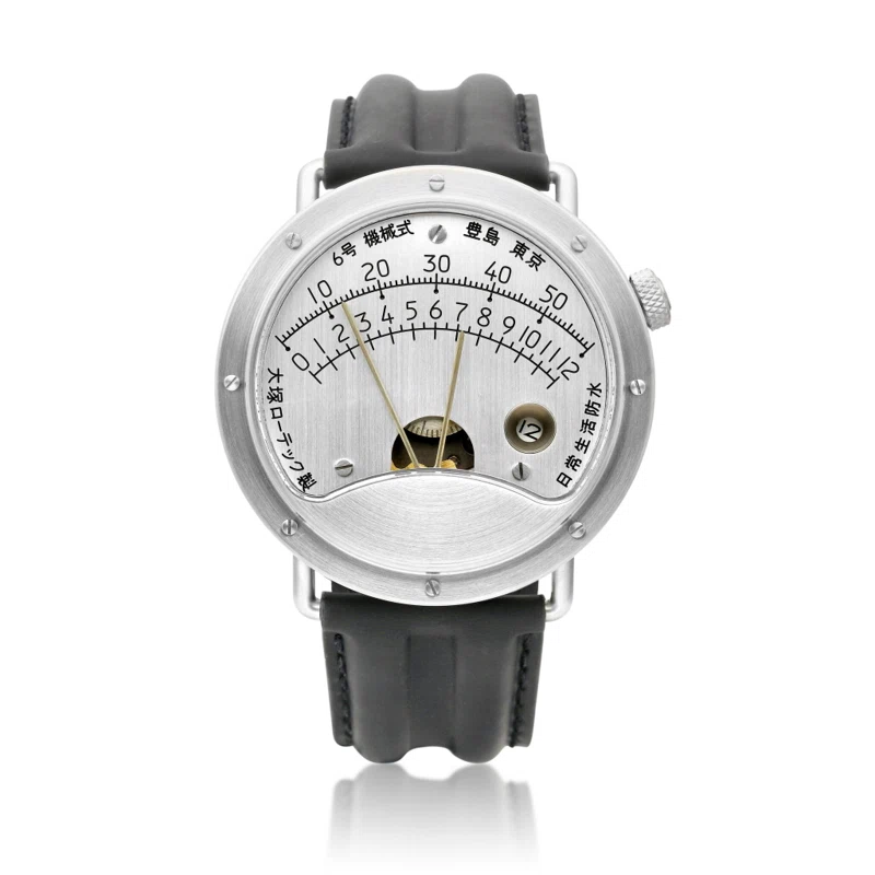 No. 6. A stainless steel automatic wristwatch with date, retrograde hours and minutes. Circa 2025