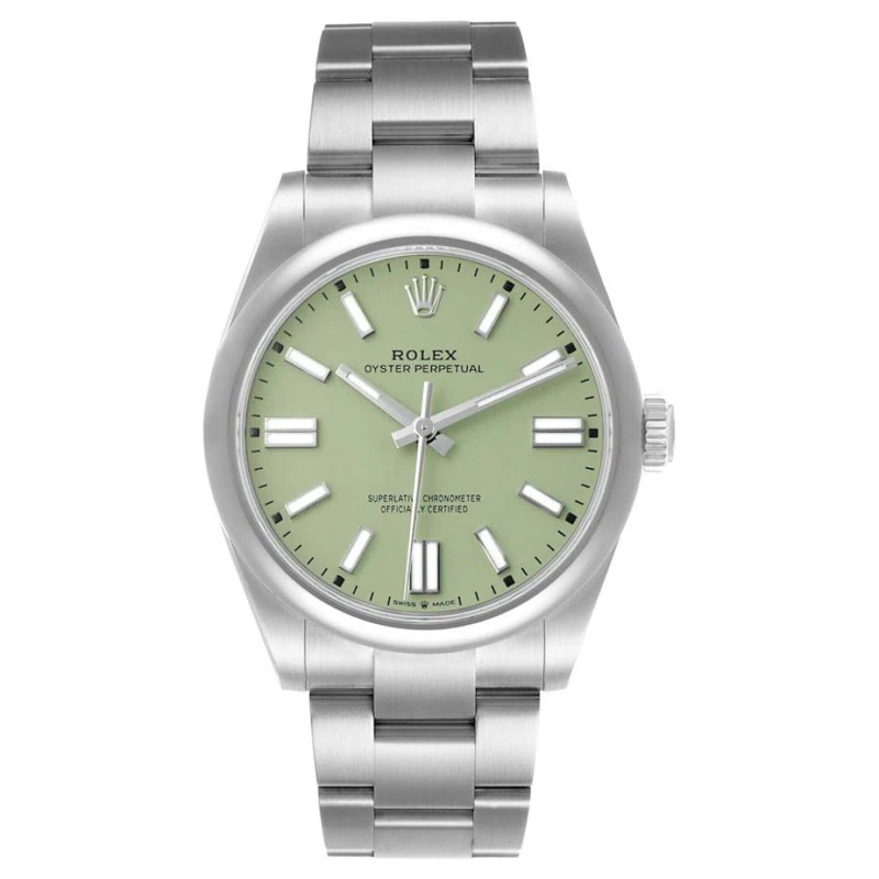 Oyster Perpetual 'Pistachio' Dial (Reference 134300). A 41mm unworn stainless steel automatic wristwatch. 2025