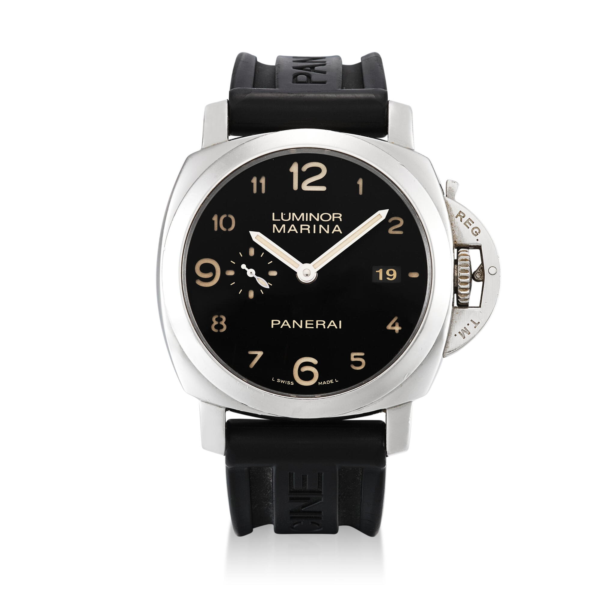 Luminor Marina (Reference PAM00359). A stainless steel automatic wristwatch with date. Circa 2011 — view 1
