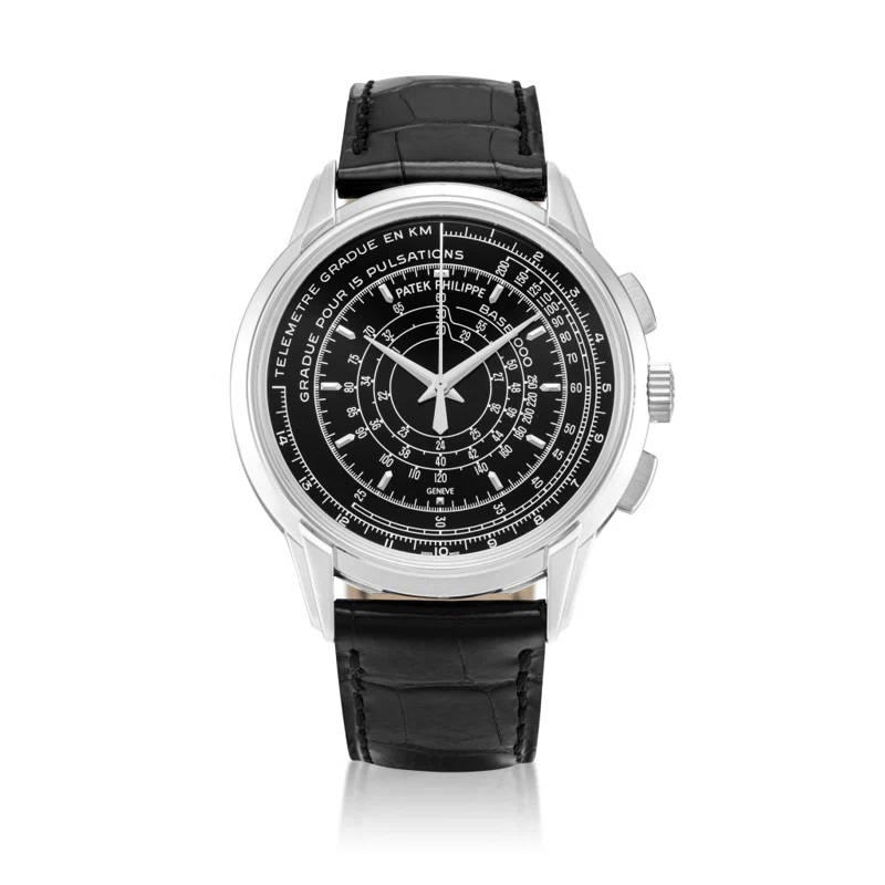 Complications 175th Anniversary Limited Edition (Reference 5975P-001). A 40mm platinum automatic wristwatch with Multi-Scale Chronograph. 2014