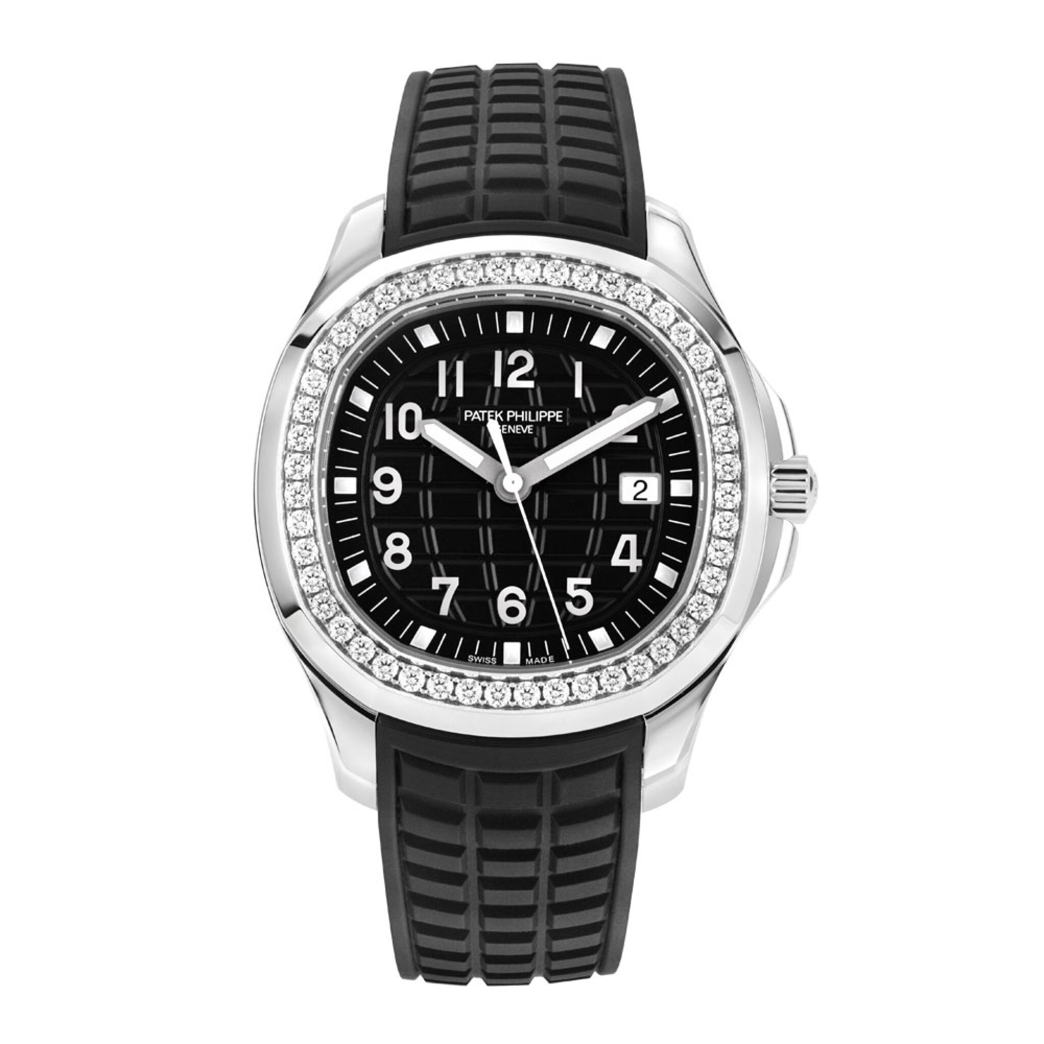 Aquanaut 'Luce' (Reference 5267/200A-001). A 38.8mm unworn stainless steel diamond-set quartz wristwatch with date. 2024 — view 1