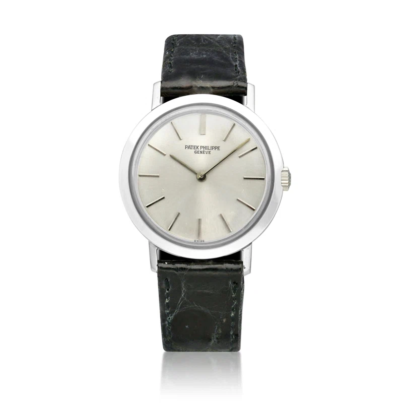 Calatrava (Reference 3509). A stainless steel manual wind wristwatch. Circa 1965