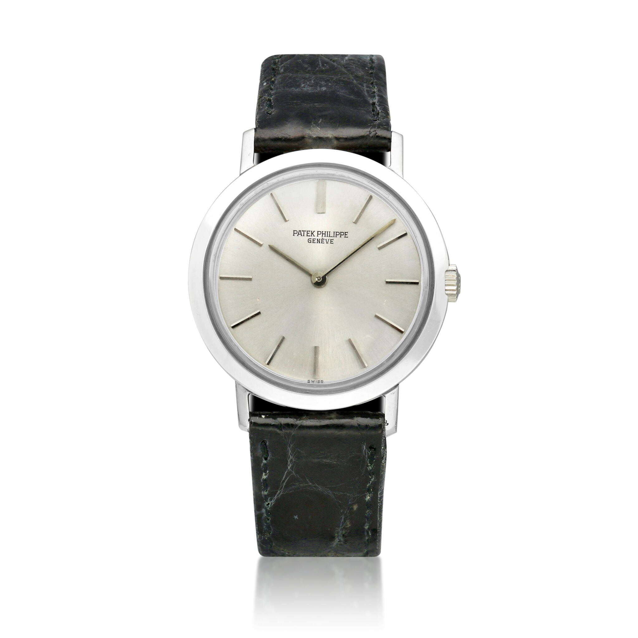 Calatrava (Reference 3509). A stainless steel manual wind wristwatch. Circa 1965 — view 1