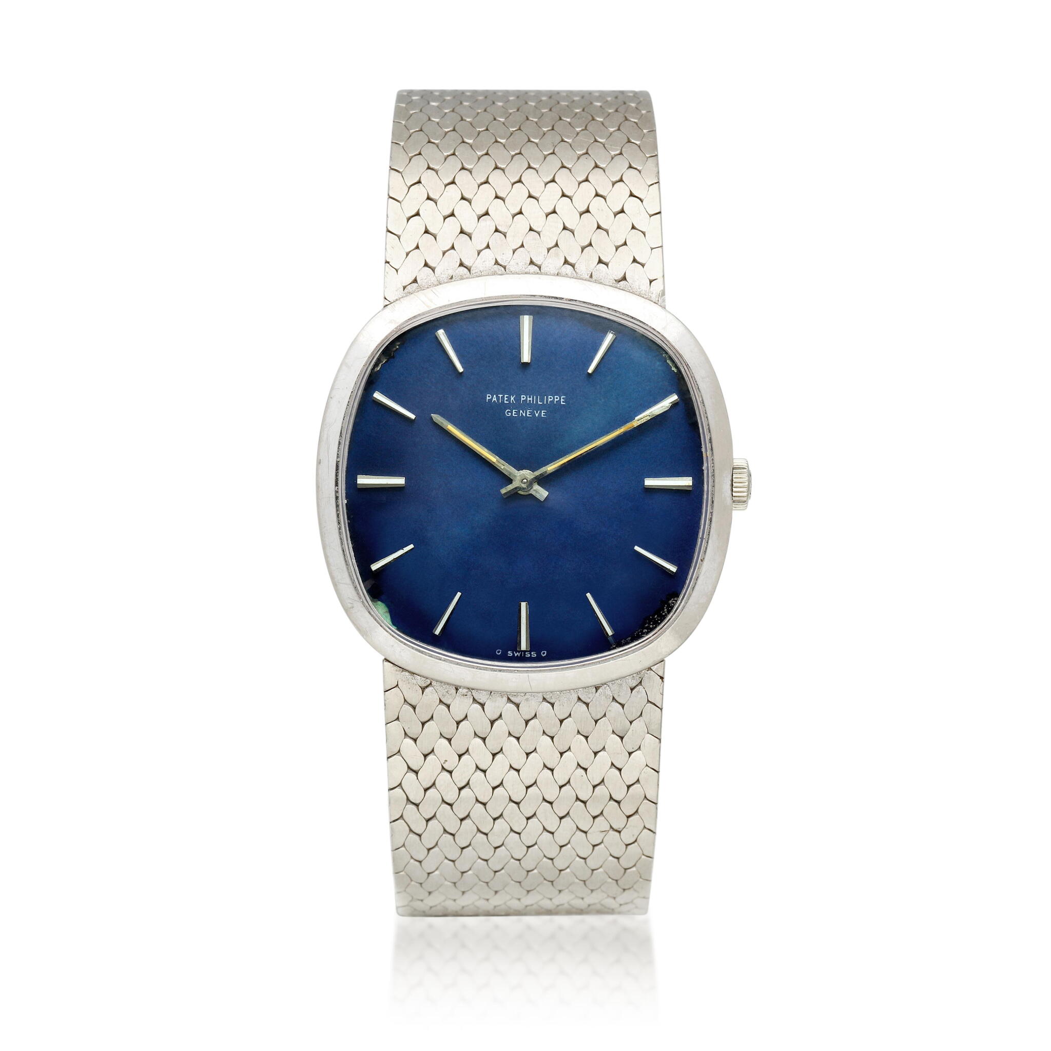 Golden Ellipse (Reference 3544). A white gold mechanical bracelet watch. Circa 1967 — view 1