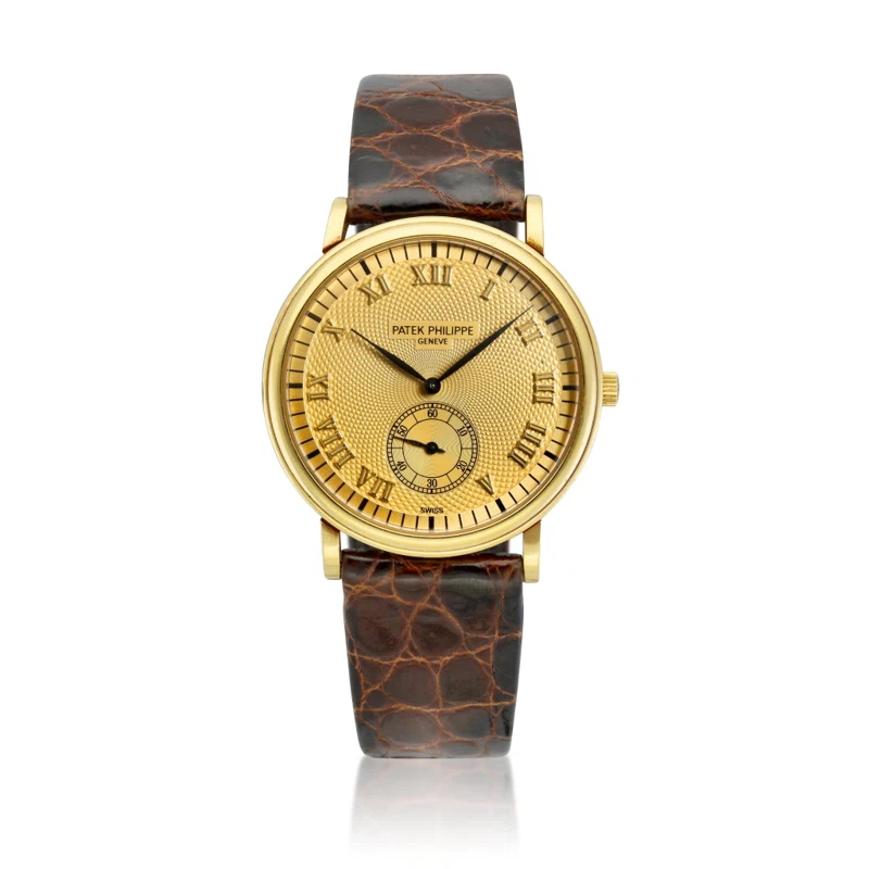 Calatrava (Reference 5022J). A 33mm yellow gold manual wind wristwatch. Circa 2000