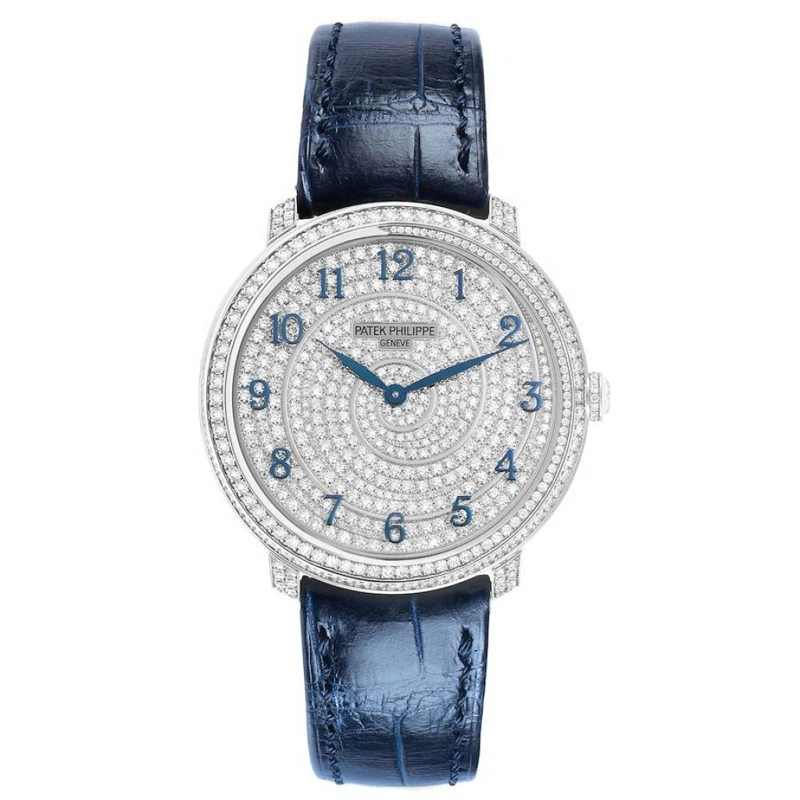 Calatrava (Reference 4978/400G-001). A 36.5mm white gold diamond-set automatic wristwatch. 2020