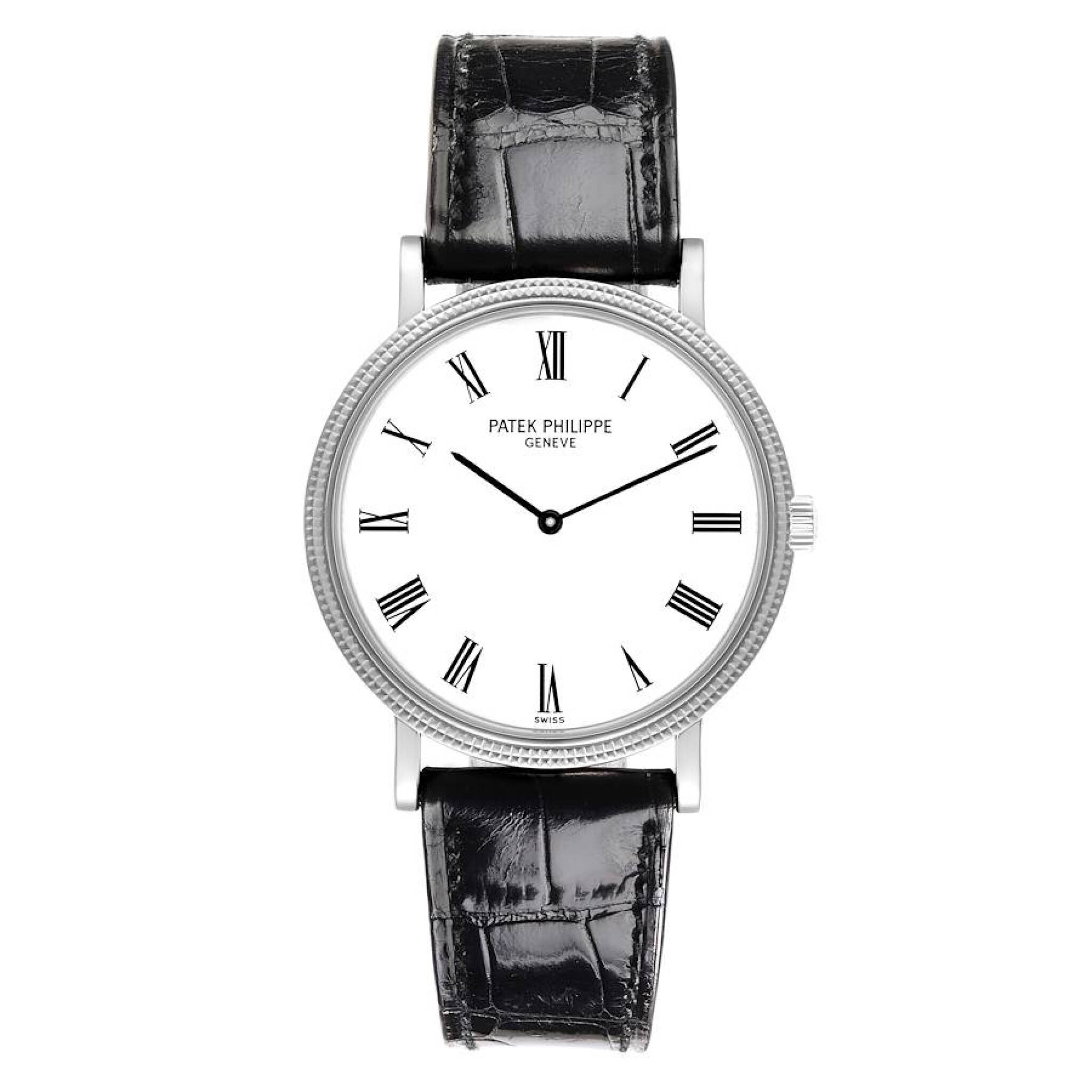 Calatrava (Reference 5120G-001). A 35mm white gold automatic wristwatch. 2004 — view 1