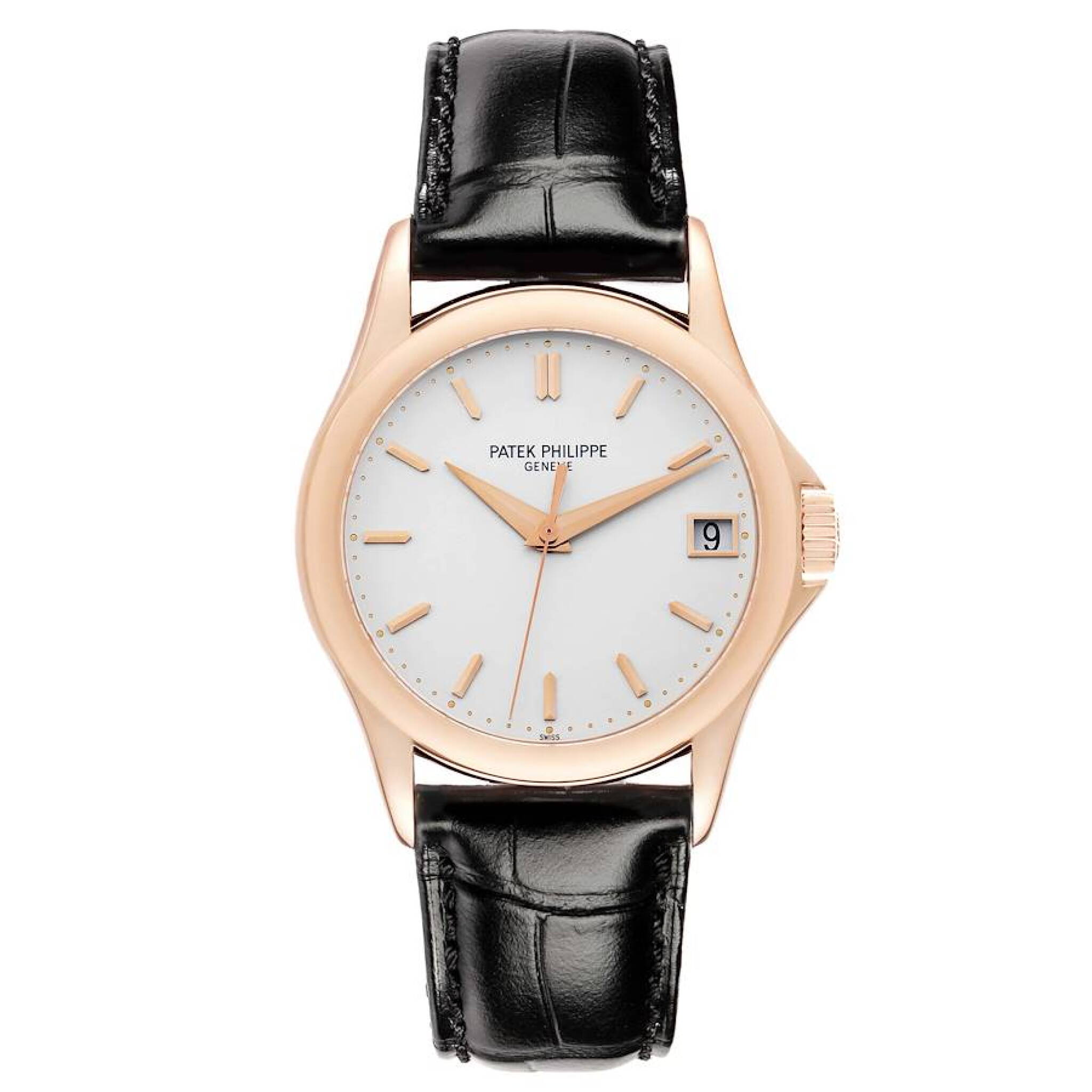 Calatrava (Reference 5127R). A 37mm rose gold automatic wristwatch with date. — view 1