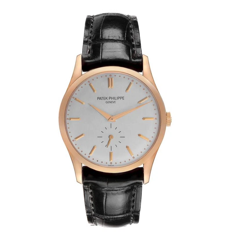 Calatrava (Reference 5196R). A 37mm rose gold manual wind wristwatch.