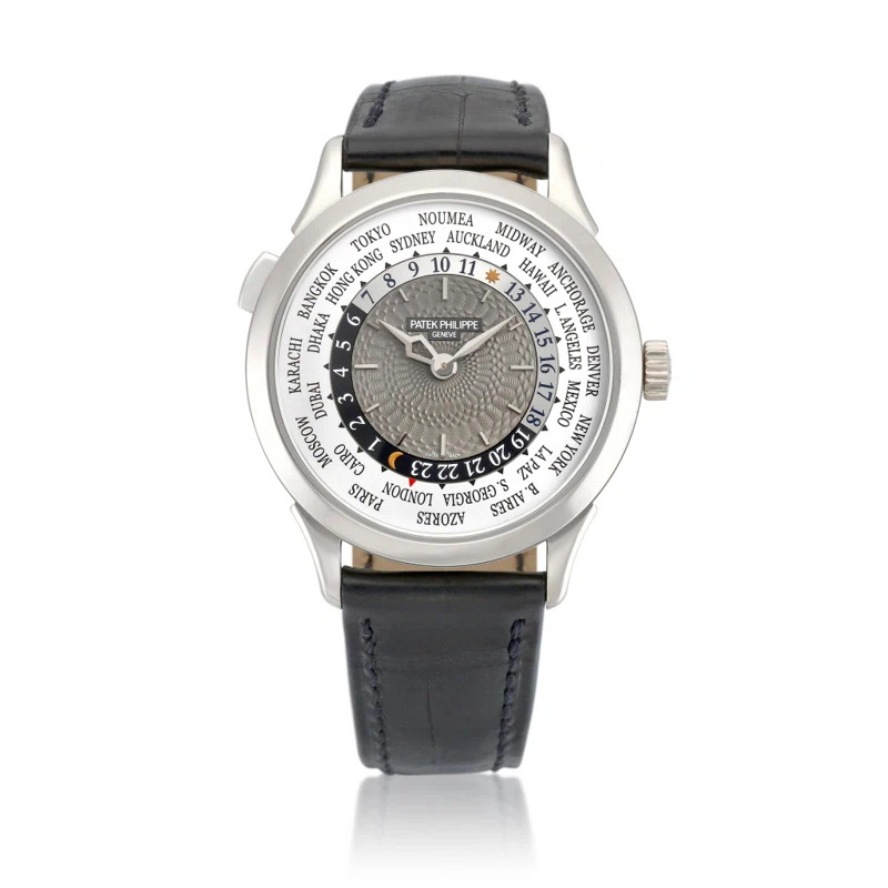 Complications (Reference 5230G-0001). A 39mm white gold automatic wristwatch with world time. 2016