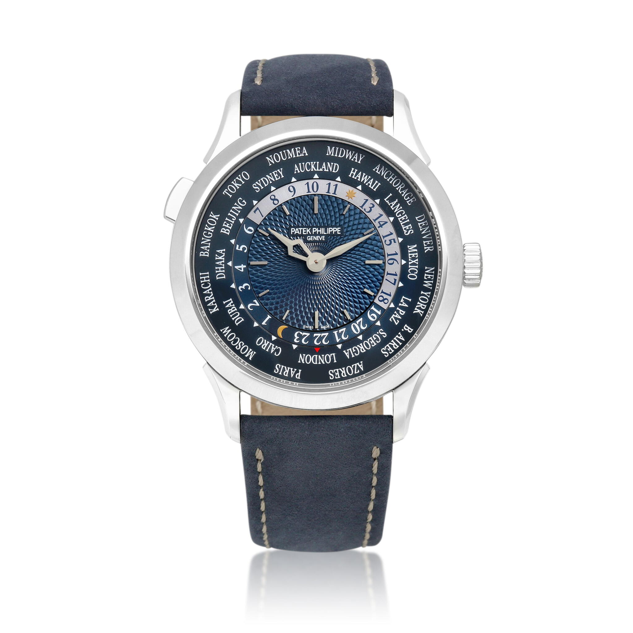 Complications (Reference 5230P-001). A 38.5mm platinum automatic wristwatch with world time. 2023 — view 1