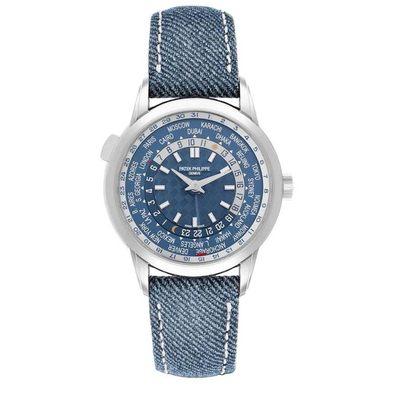 Complications (Reference 5330G-001). A 40mm white gold automatic wristwatch with world time.