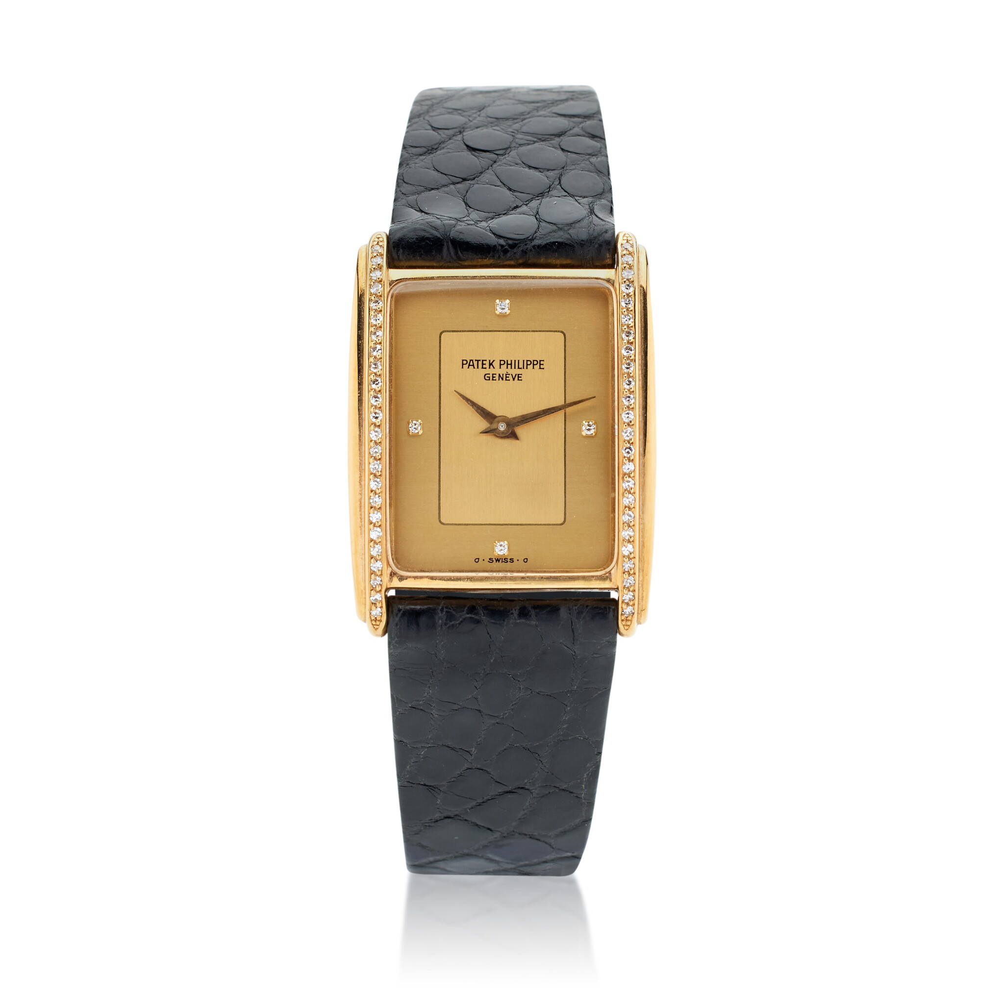 Gondolo (Reference 2504J). A 30.7mm yellow gold diamond-set manual wind wristwatch. — view 1