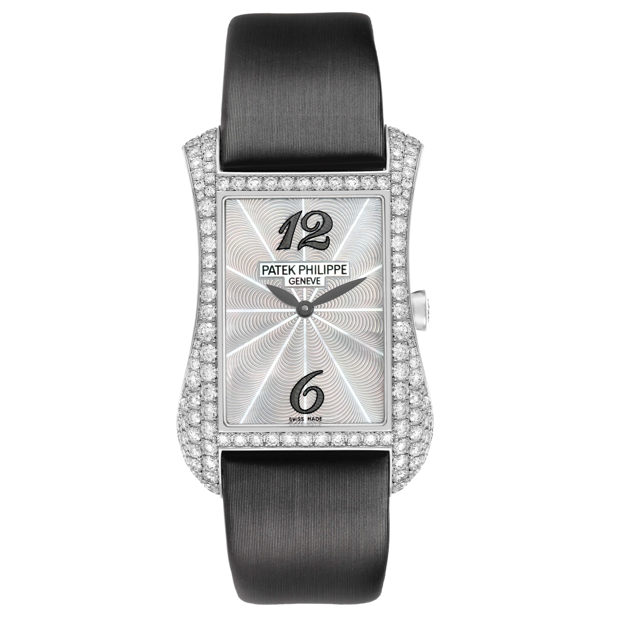Gondolo Serata (Reference 4973). A 39.7mm white gold diamond-set quartz wristwatch. — view 1