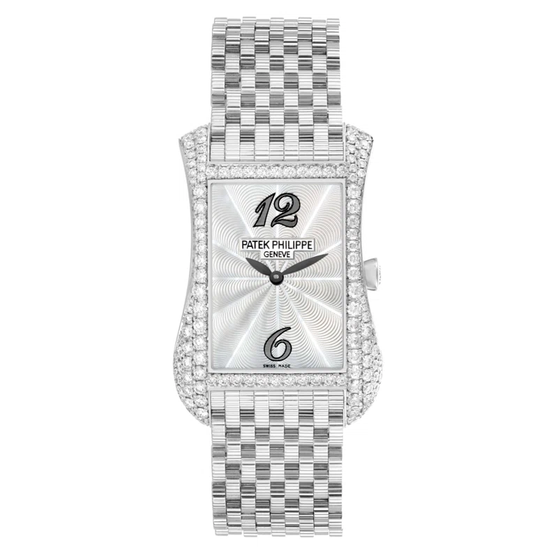 Gondolo Serata (Reference 4972/1G-001). A 39.5mm white gold diamond-set quartz wristwatch. 2018