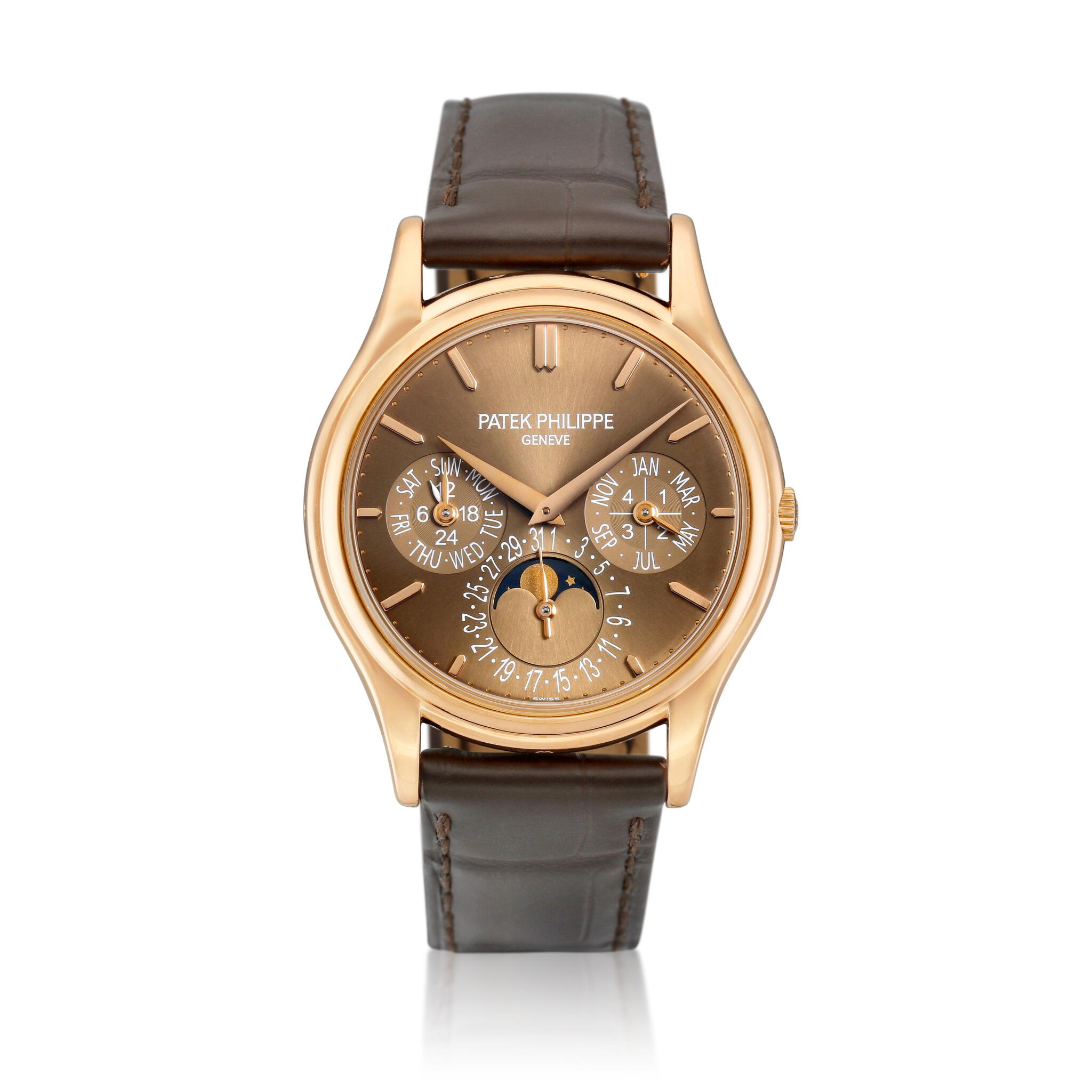 Grand Complications (Reference 5140R). A 37mm rose gold automatic wristwatch with perpetual calendar, moon phases, 24 hour and leap year indicators. Circa 2013 — view 1