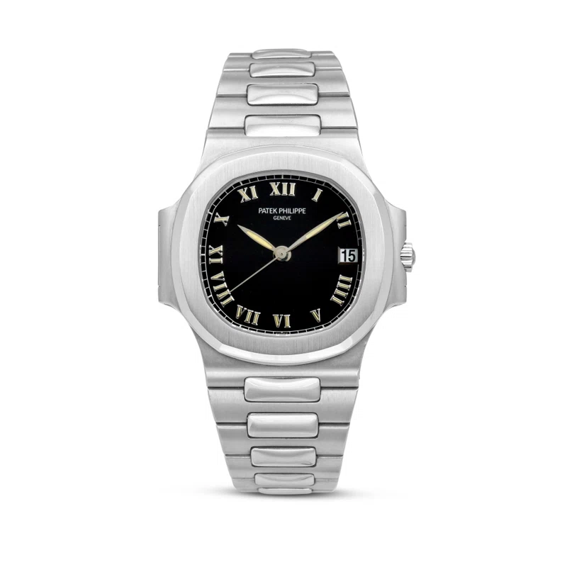Nautilus (Reference 3800).  A stainless steel automatic bracelet watch with date. Circa 2002