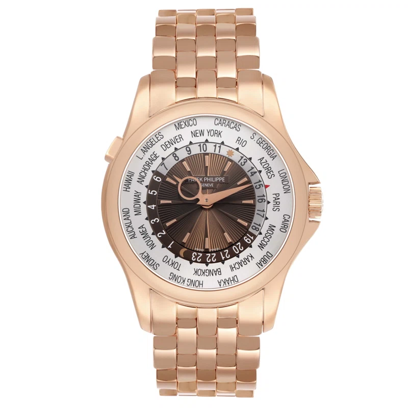 Complications (Reference 5130/1R-011). A 39.5mm rose gold automatic wristwatch with world time. 2013