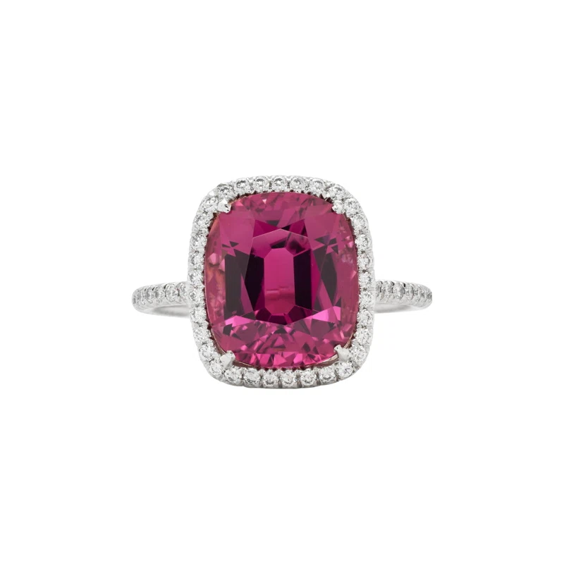Platinum, 4.15ct Tourmaline and Diamond Ring