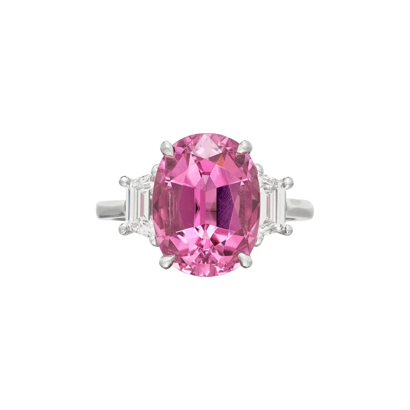 Platinum, 5.25ct Tourmaline and Diamond Ring