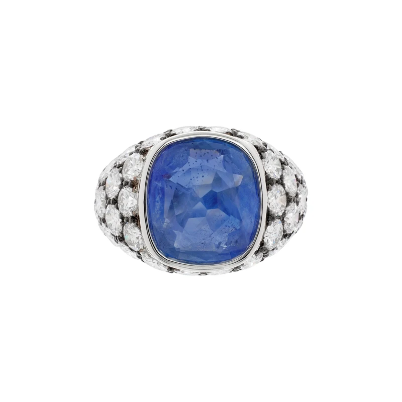 Platinum, 6.61ct Ceylon Sapphire and Diamond 'Dream' Ring