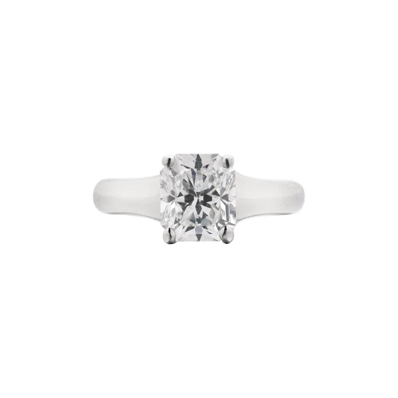 Platinum and 1.52ct Lucida Cut Diamond Engagement Ring