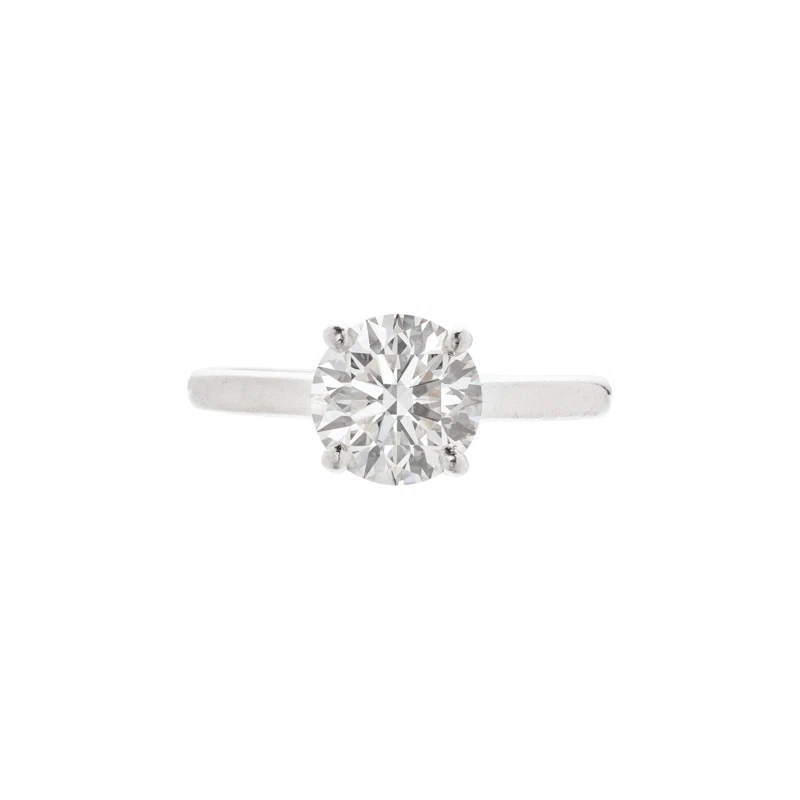 Platinum and 2.02ct Round Brilliant Cut Diamond Engagement Ring