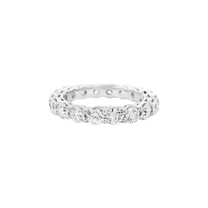 Platinum and 2.15ctw Round Brilliant Cut Diamond Eternity Band Ring
