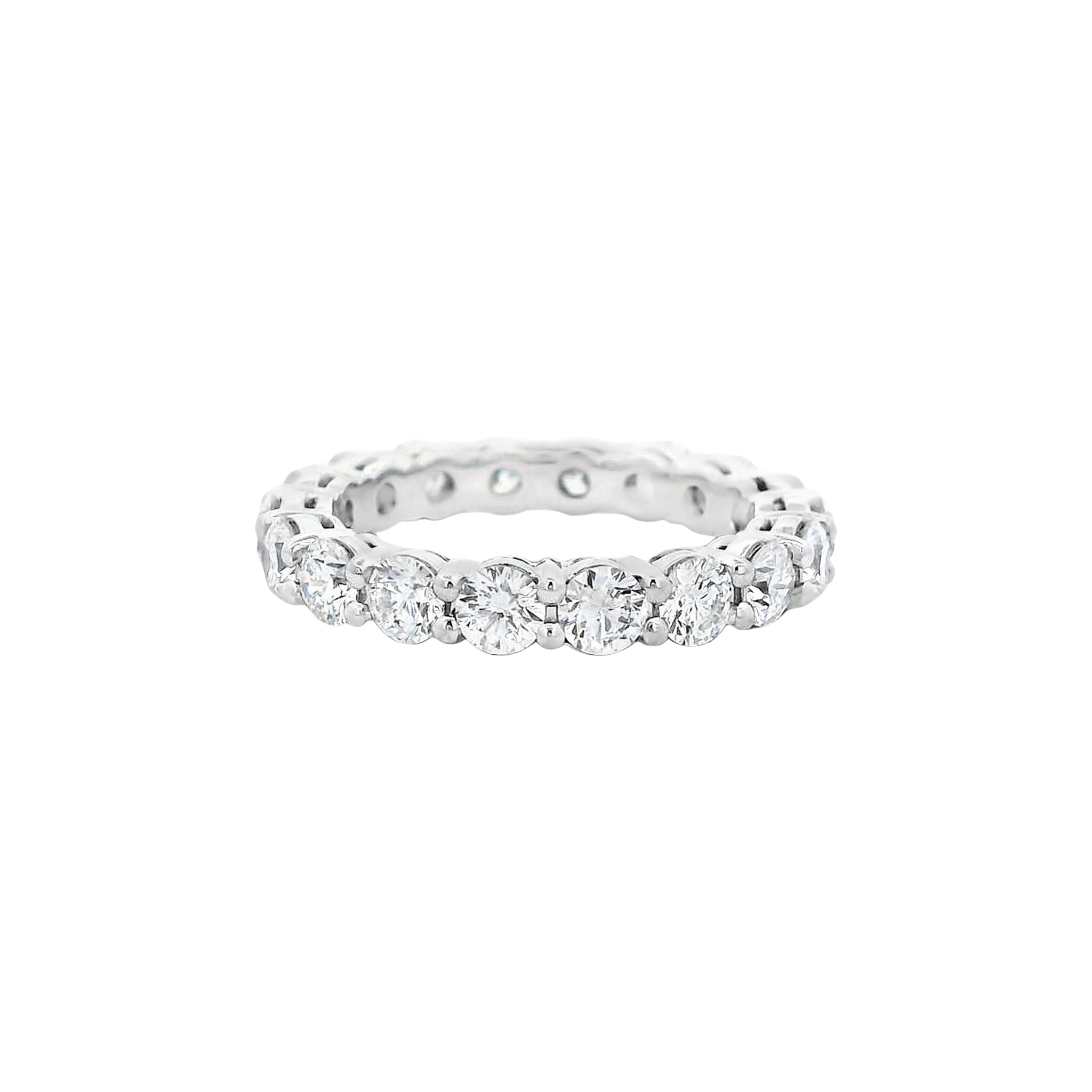 Platinum and 2.15ctw Round Brilliant Cut Diamond Eternity Band Ring — view 1