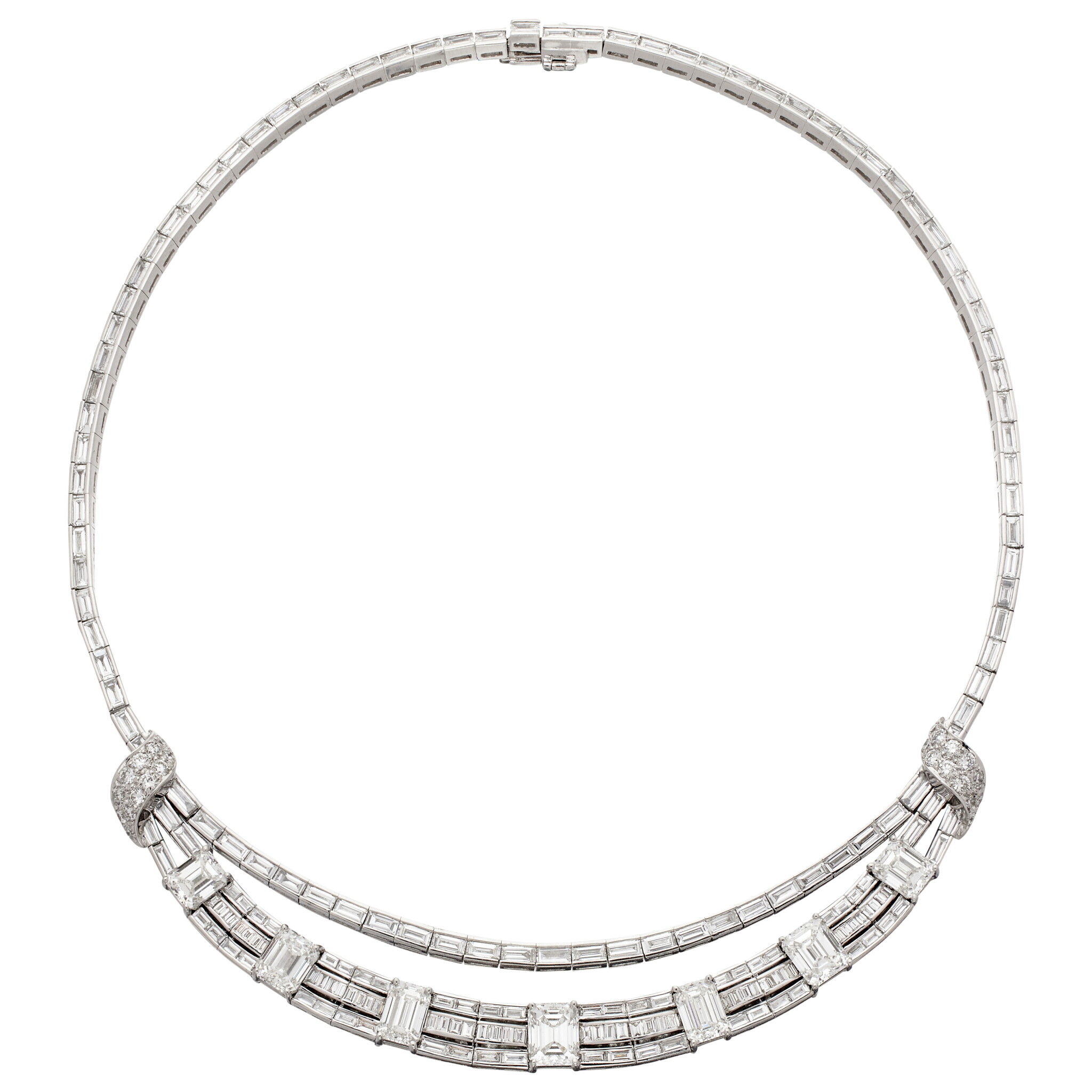 Platinum and 23.98ctw Diamond Collar Necklace — view 1