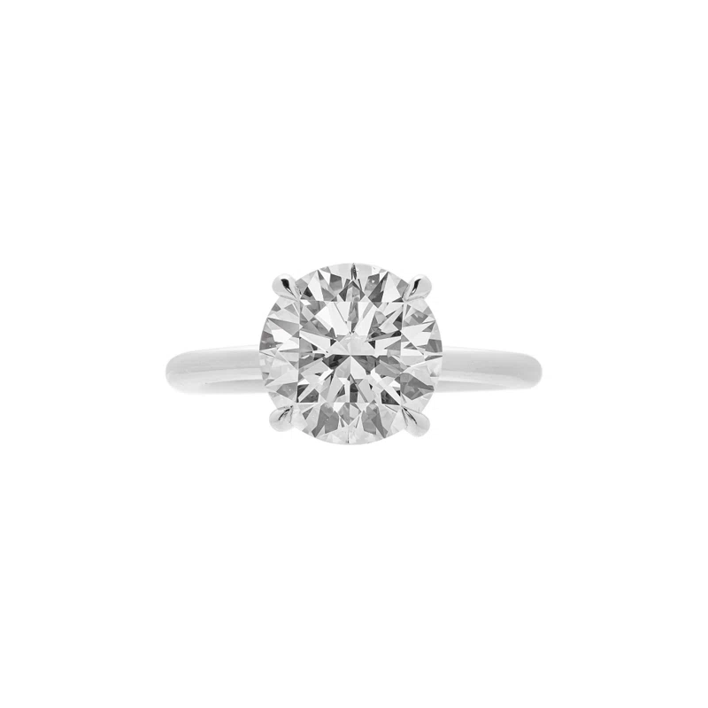 Platinum and 3.06ct Round Brilliant Cut Diamond Engagement Ring