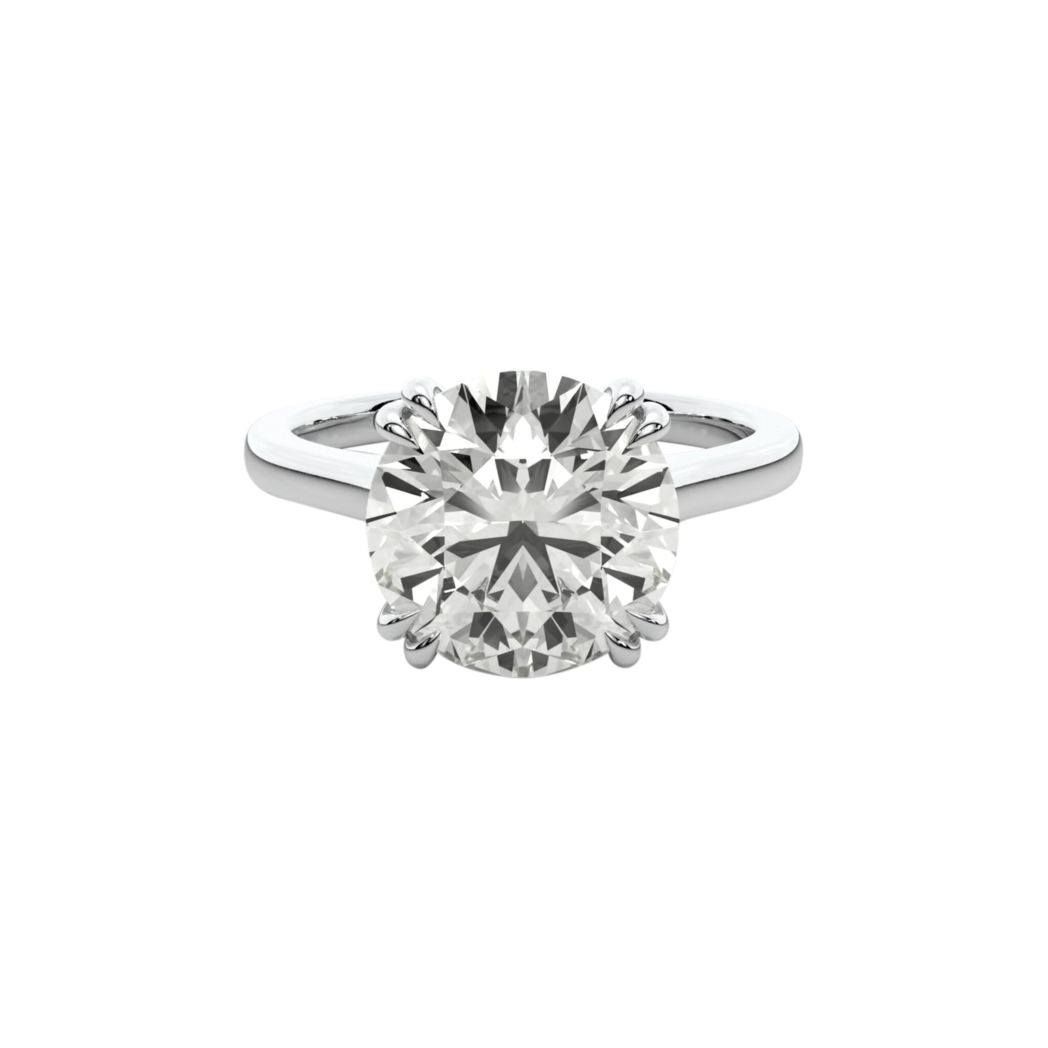 Platinum and 3.00-3.99ct Round Brilliant Cut Diamond Engagement Ring — view 1