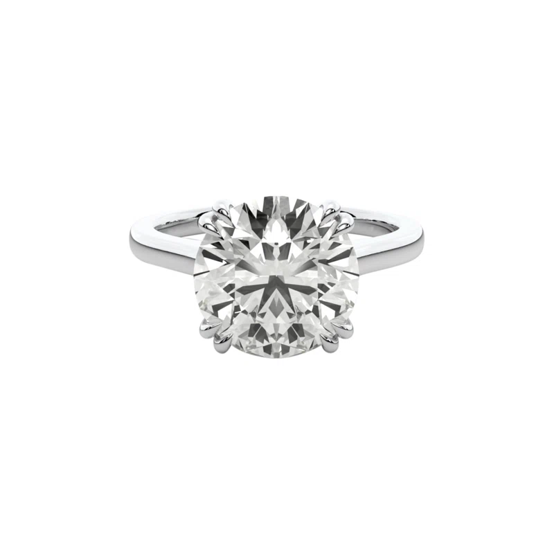 Platinum and 5.00-5.99ct Round Brilliant Cut Diamond Engagement Ring