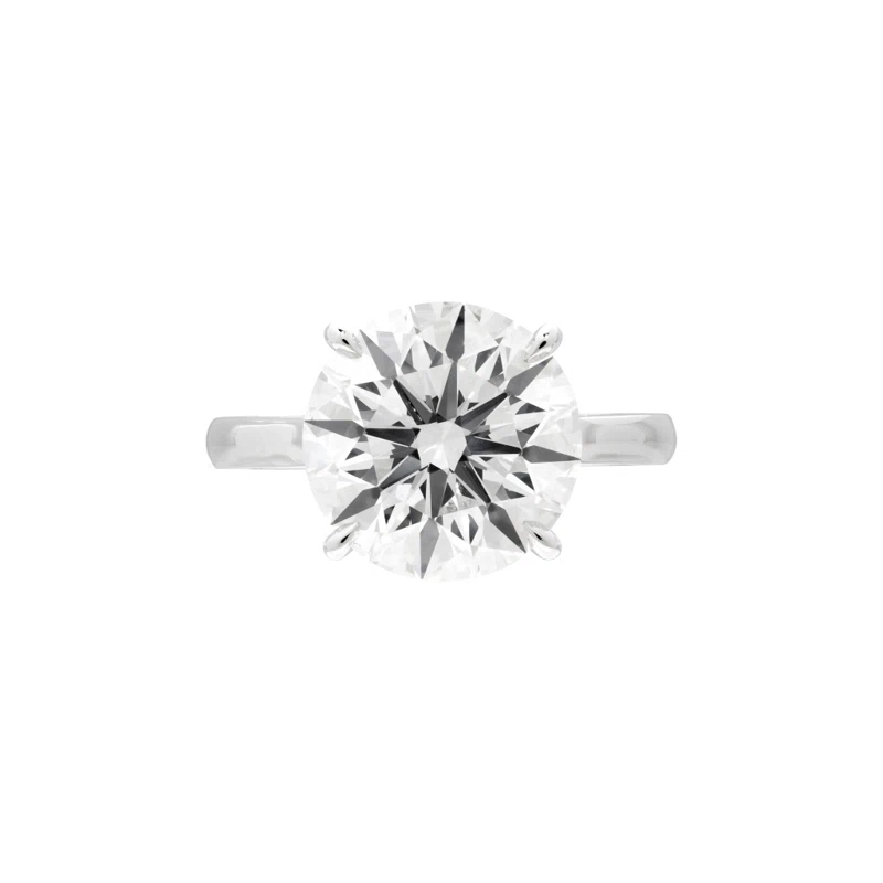 Platinum and 5.61ct Round Brilliant Cut Diamond Engagement Ring