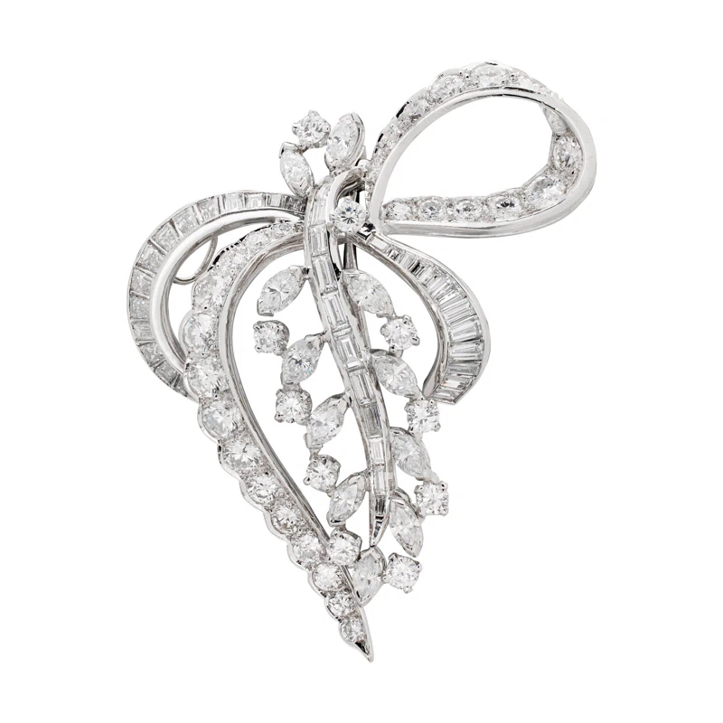 Platinum and Diamond Brooch