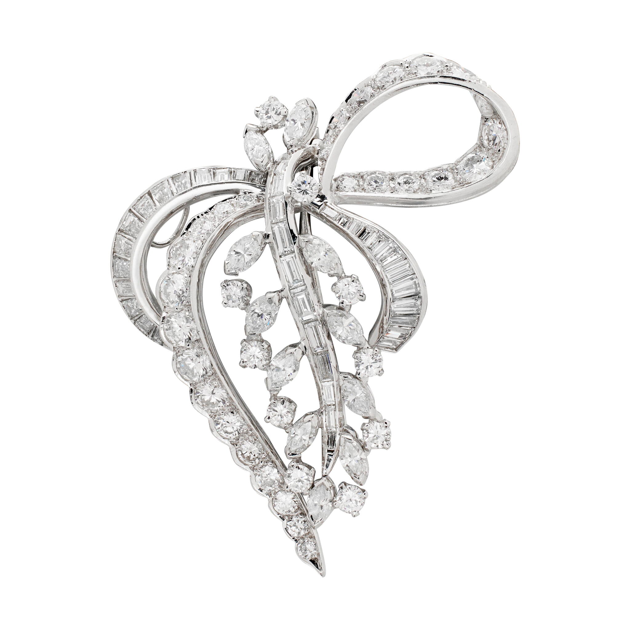 Platinum and Diamond Brooch — view 1