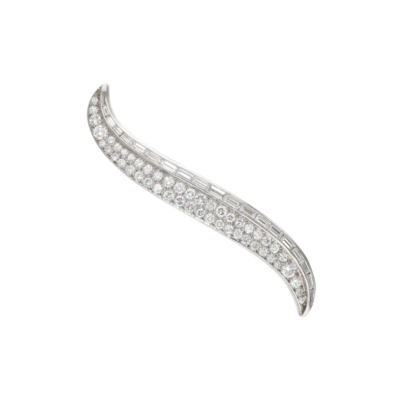 Platinum and Diamond Brooch