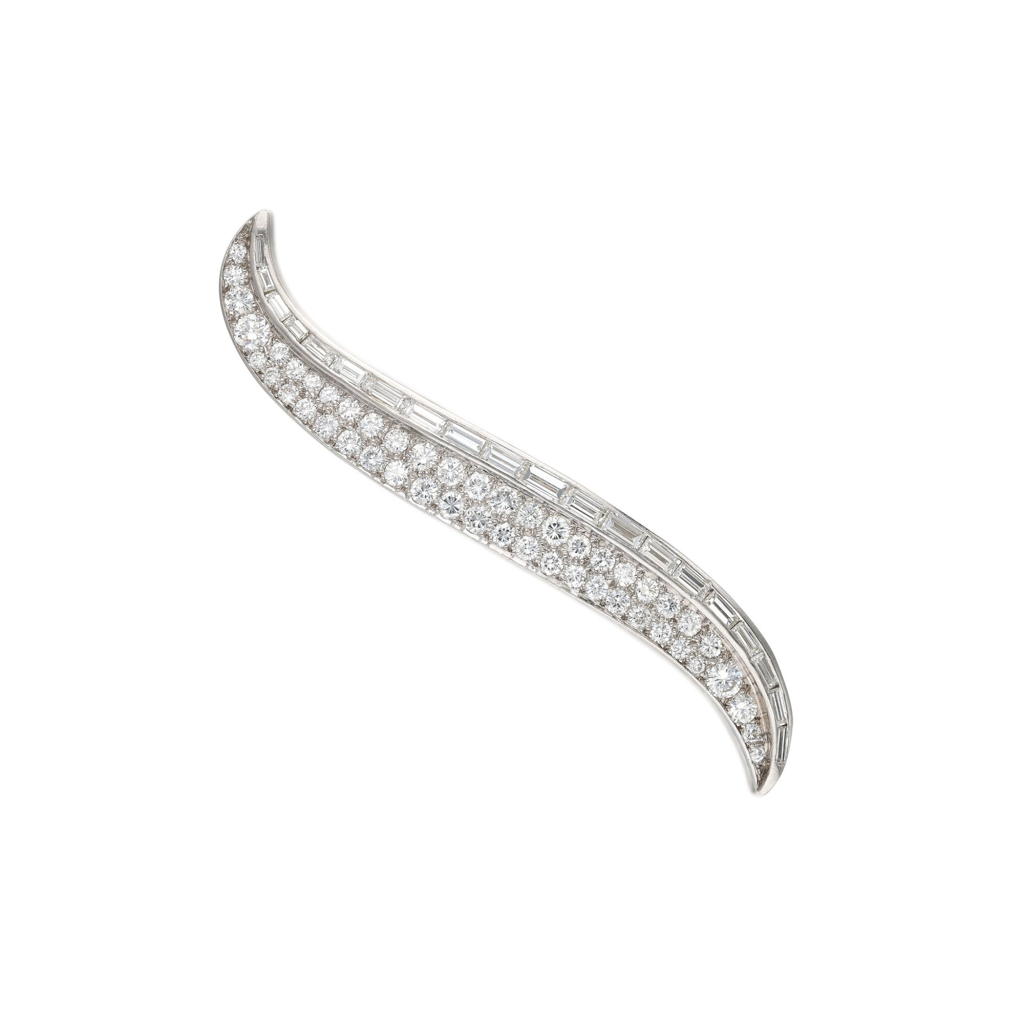 Platinum and Diamond Brooch — view 1