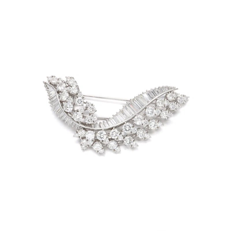 Platinum and Diamond Brooch