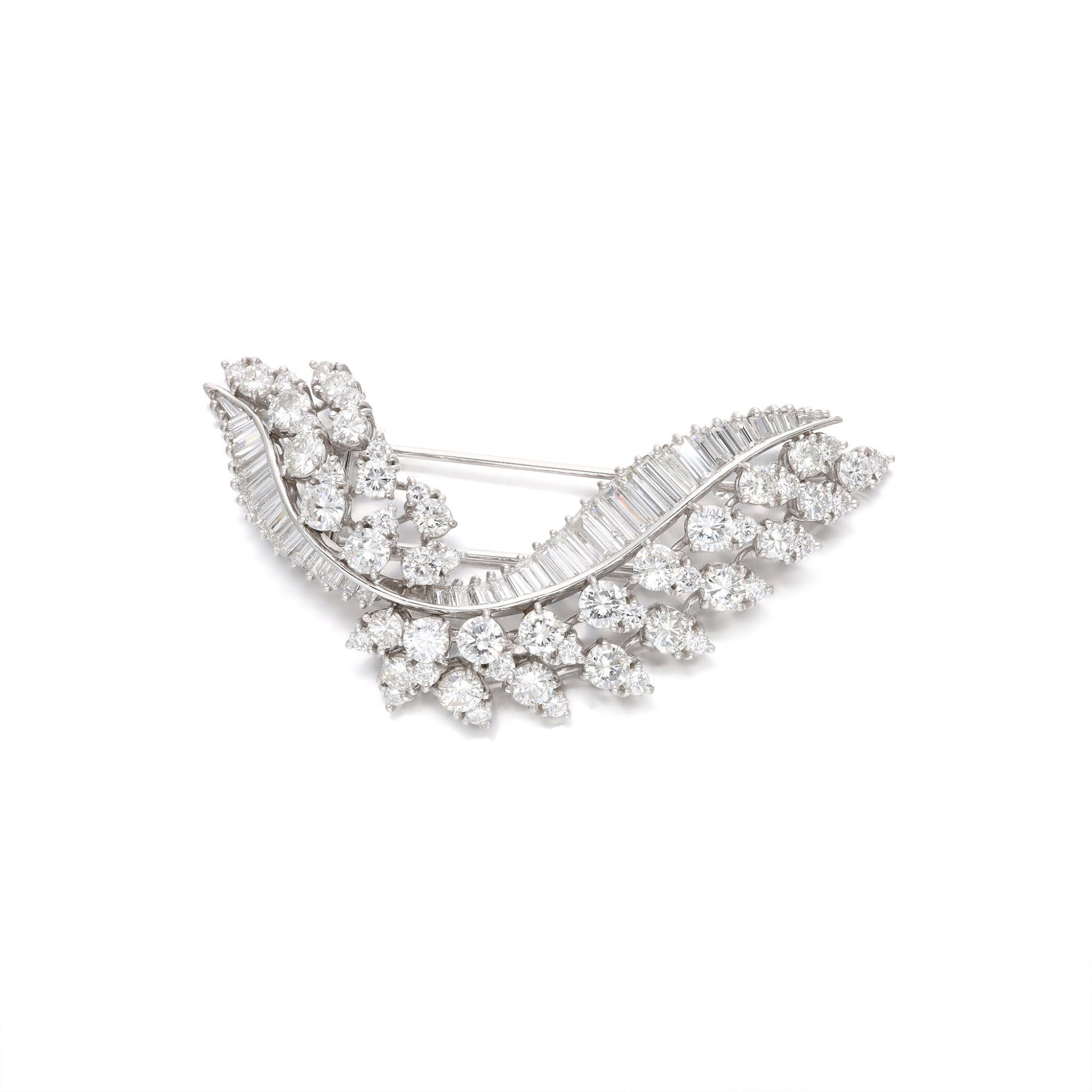 Platinum and Diamond Brooch — view 1