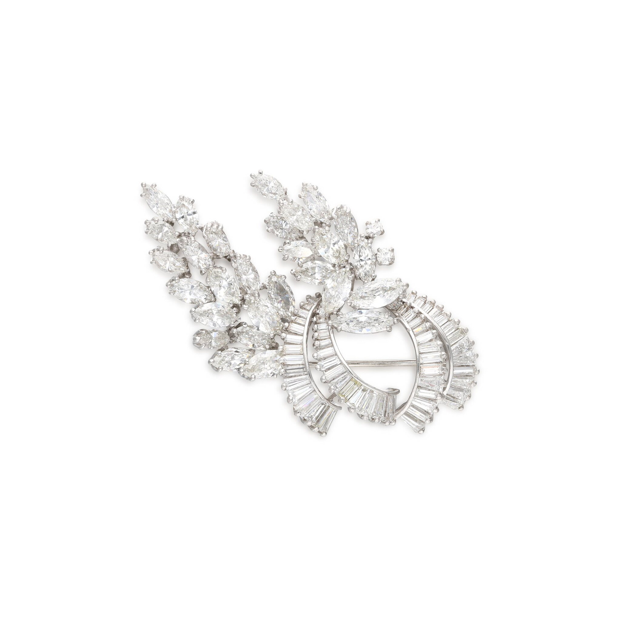 Platinum and Diamond Brooch — view 1