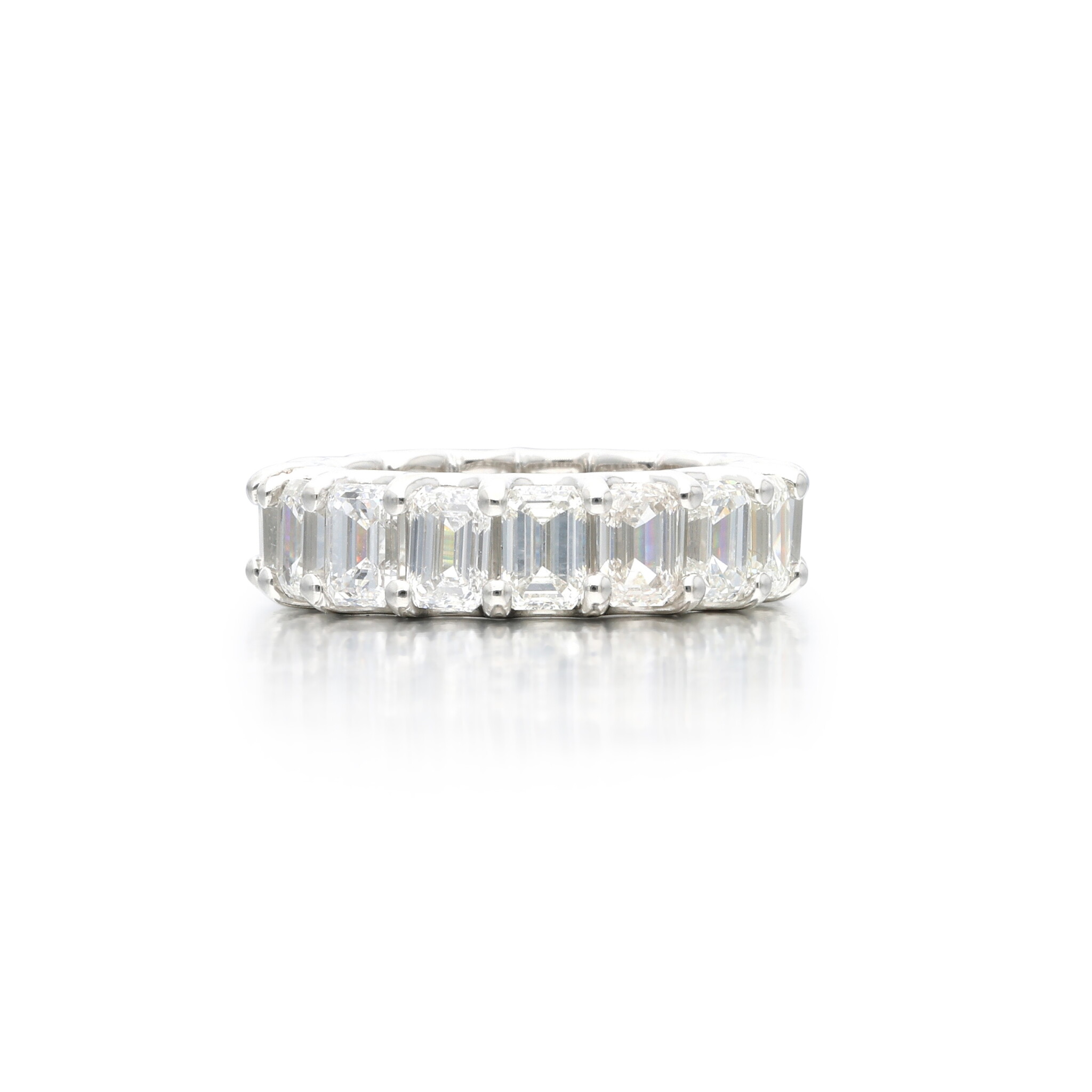 Platinum and 8.65ct Diamond Eternity Ring — view 1