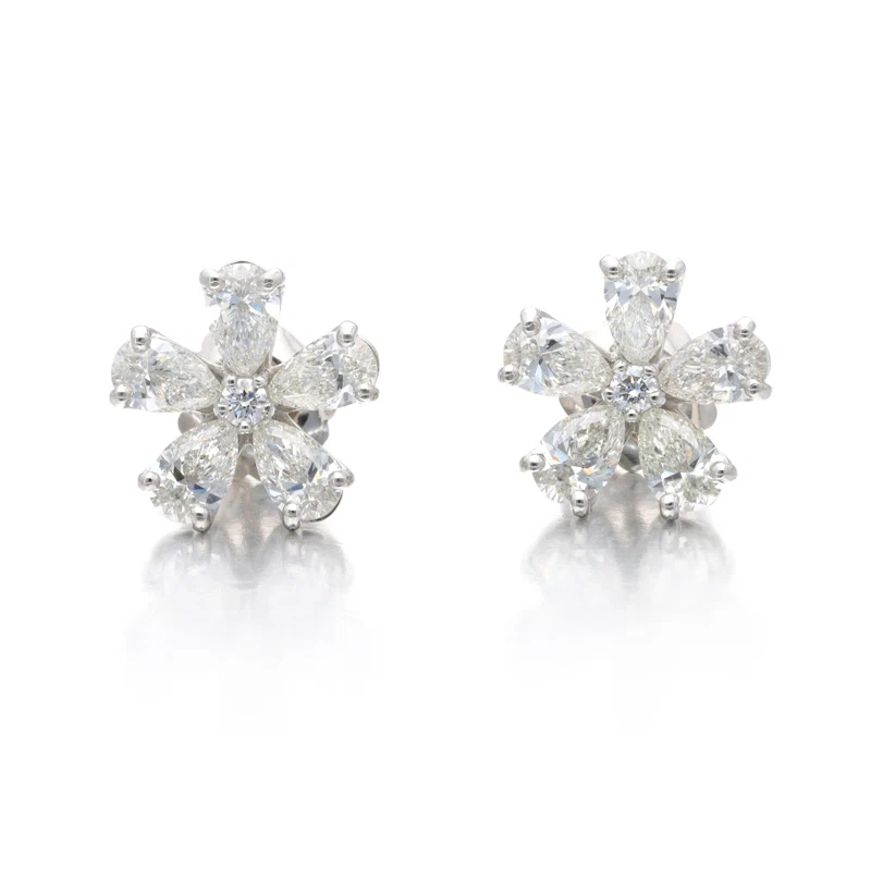 Platinum and Diamond Stud Earrings